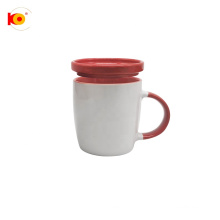 Taza de café de viaje de cerámica personalizada de alta calidad con tapa
